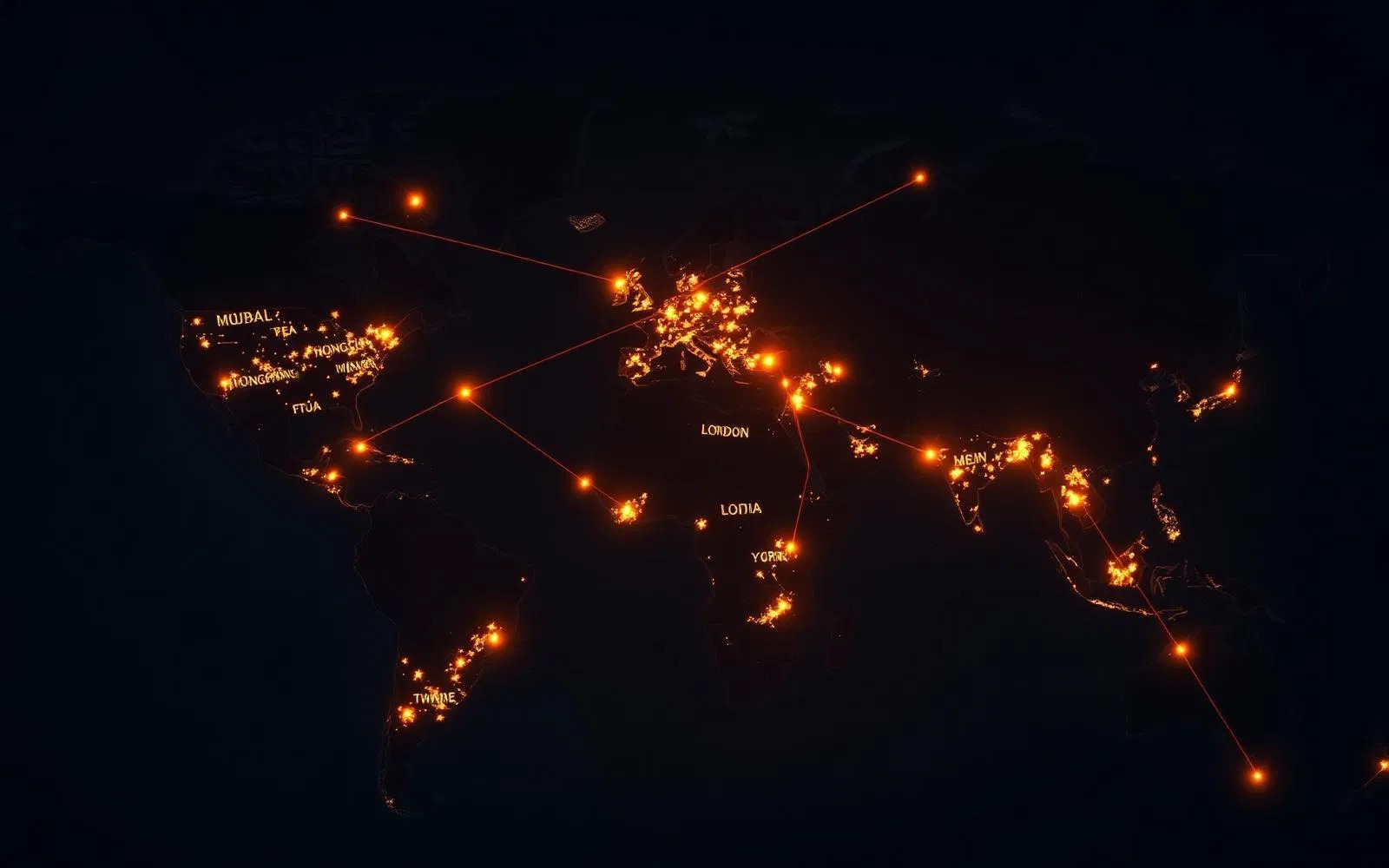 Map showing global Sindhi diaspora connections